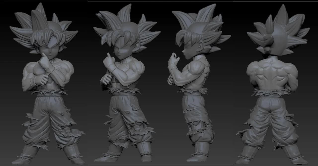 STL - Figura de Goku en Migatte no Gokui render 1