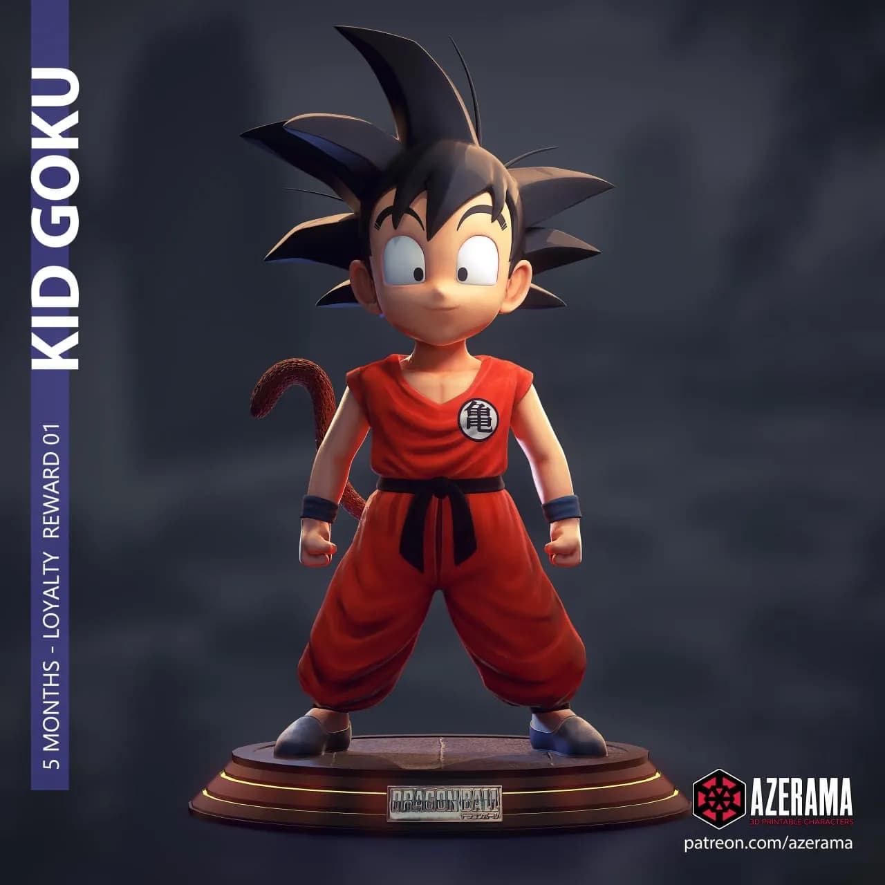 STL - Goku figure in victory pose