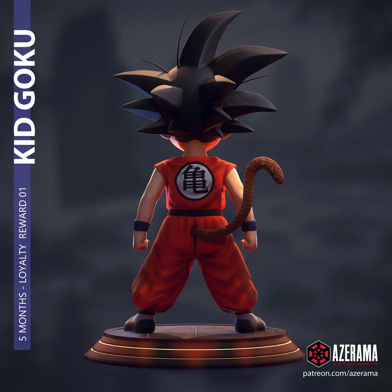 STL - Figura de Goku en pose de victoria render 5