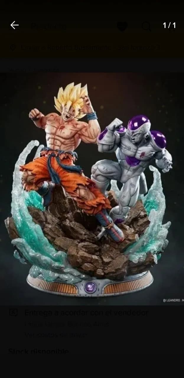 STL - Figura de Goku vs Freezer render 1