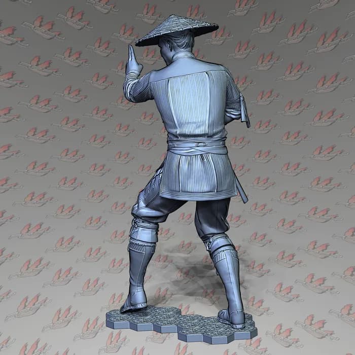 STL - Figura de Guerrero con Sombrero Cónico render 5