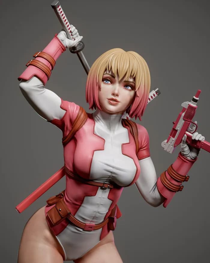 STL - Figura de Gwenpool render 2