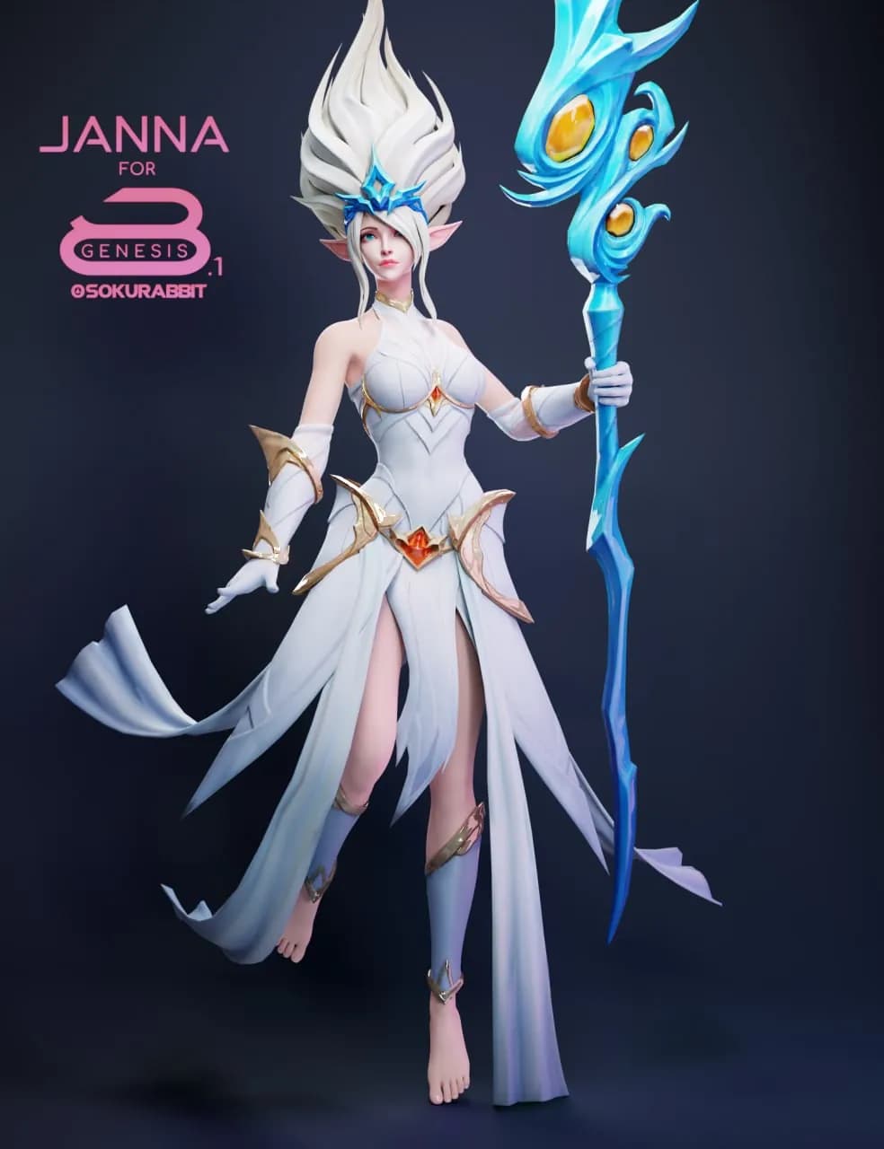 STL - Janna For Genesis 8 and 8.1 Figure
