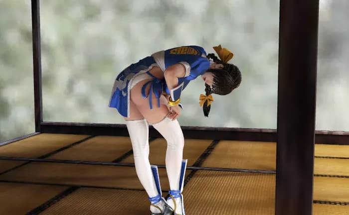 STL - Figura de Kasumi estilo guerrera samurái render 2