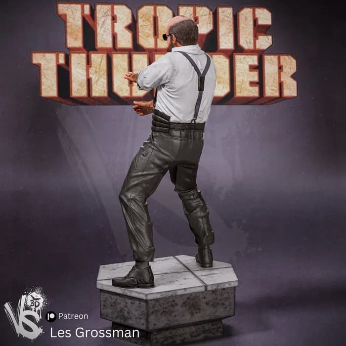 STL - Figura de Les Grossman de Tropic Thunder render 2