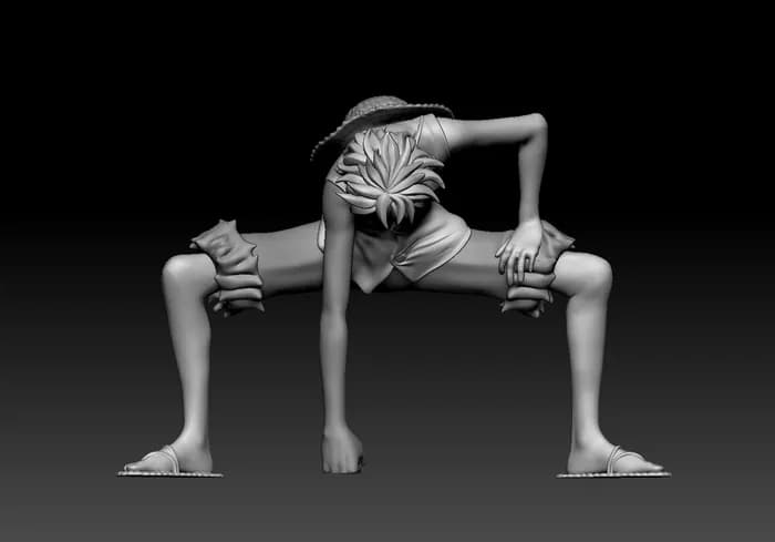 STL - Figura de Luffy Gear 2 render 2