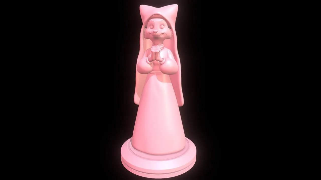 STL - Figura de Maid Marian estilo Robin Hood render 1