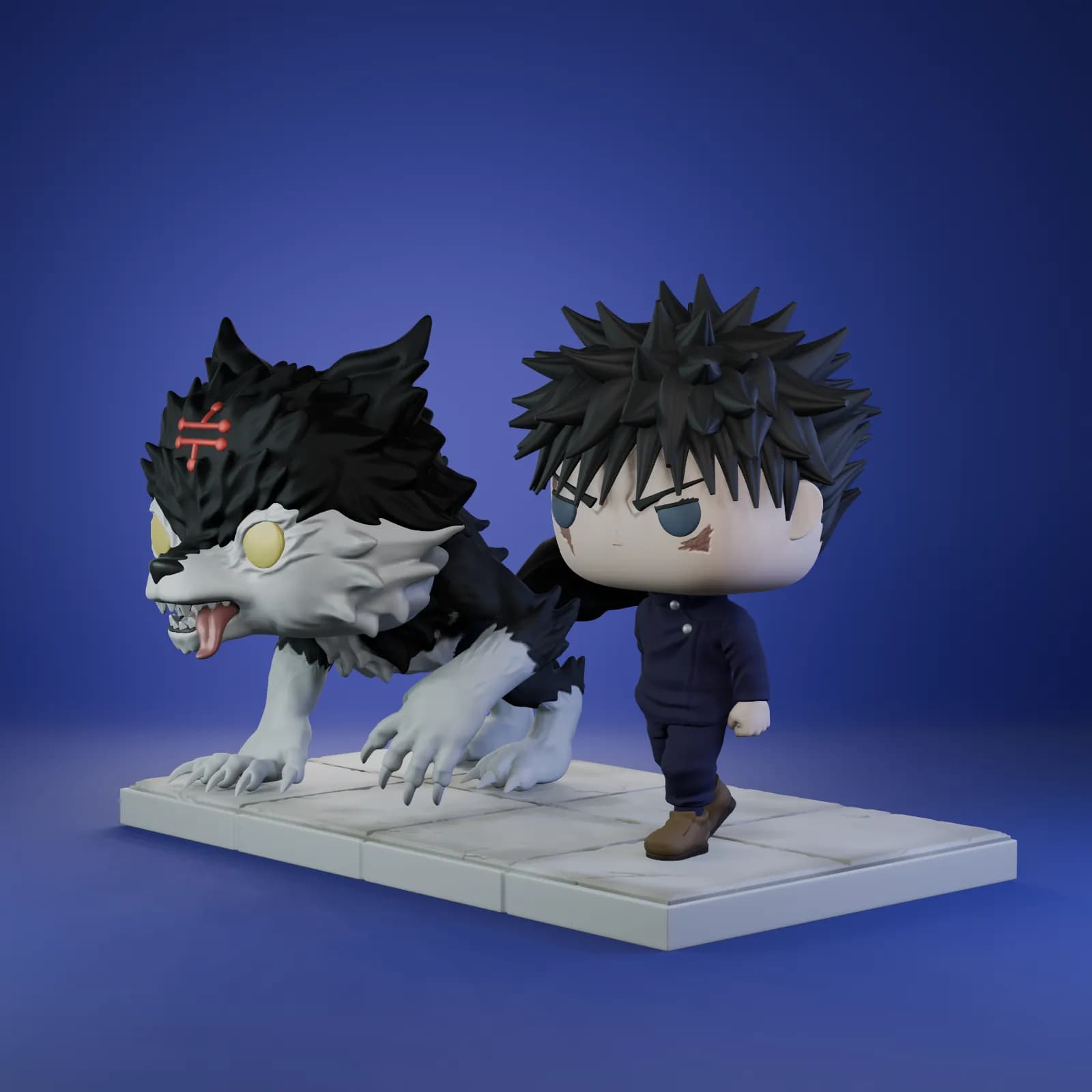 STL - Figura de Megumi render 5