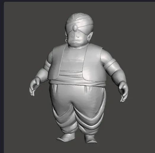 STL - Figura de Mr. Popo de Dragon Ball 2 render 1