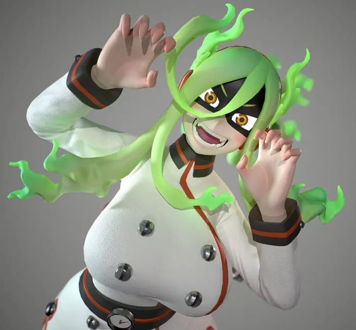 STL - Figura de Mt. Lady de My Hero Academia render 1