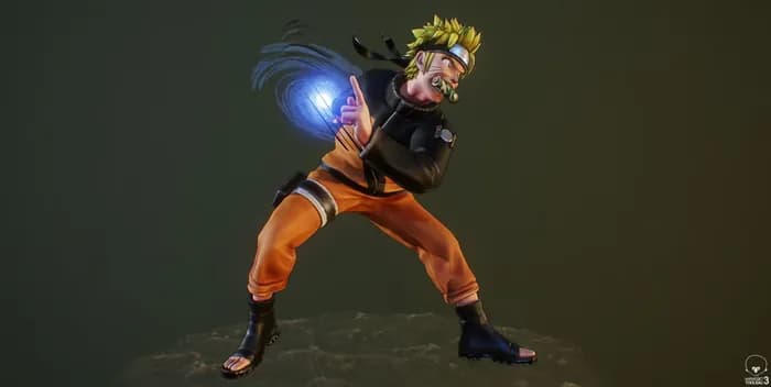 STL - Figura de Naruto Uzumaki 2 render 2