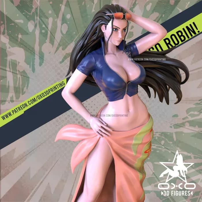 STL - Figura de Nico Robin estilo tropical