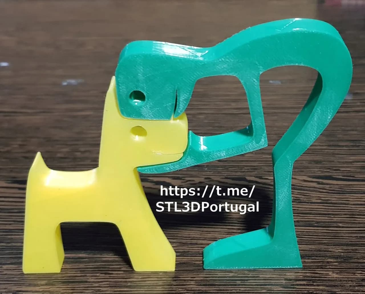 STL - Figura de perro y humano abrazándose render 1