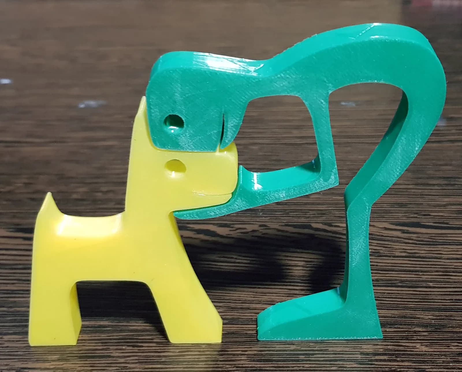 STL - Figura de perro y humano abrazándose render 2