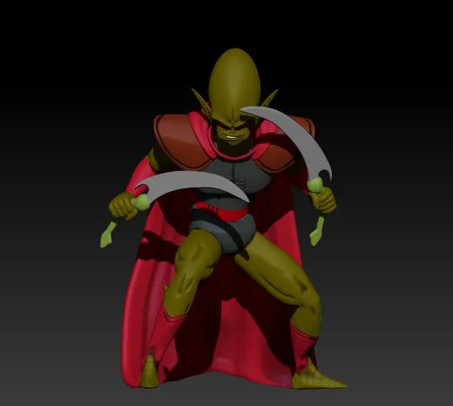 STL - Figura de personaje de Dragon Ball render 2
