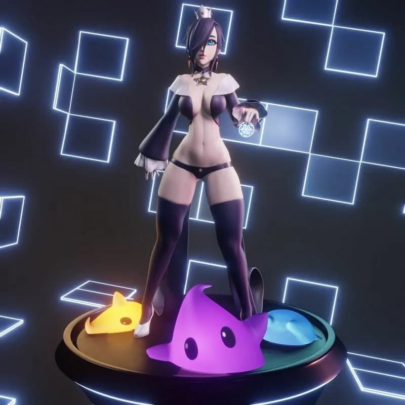 STL - Figura de personaje de enfermera demoníaca render 1