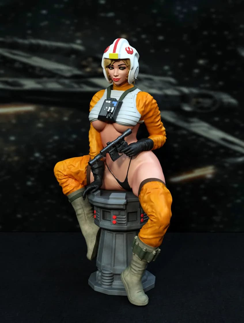 STL - Star Wars Pin up Pilot Figure