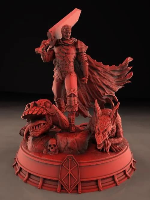 STL - Figura de Pochita y Denji de Chainsaw Man render 2