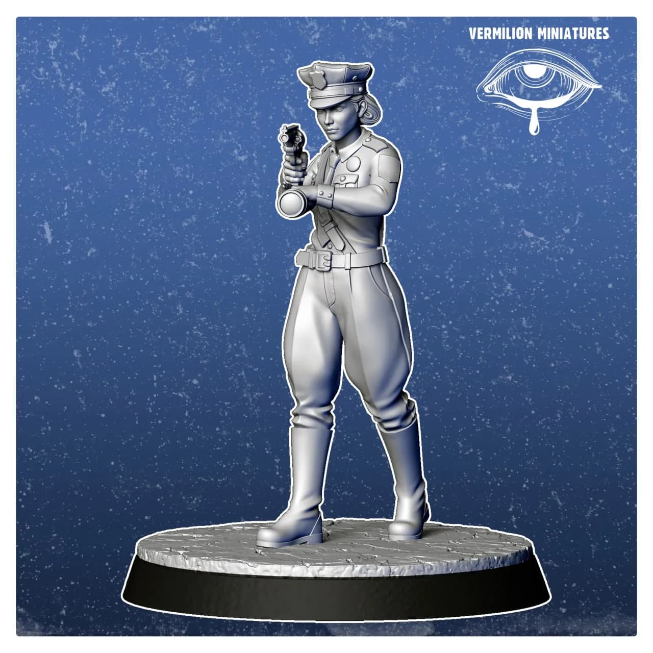 STL - figura de policia estilizada render 1