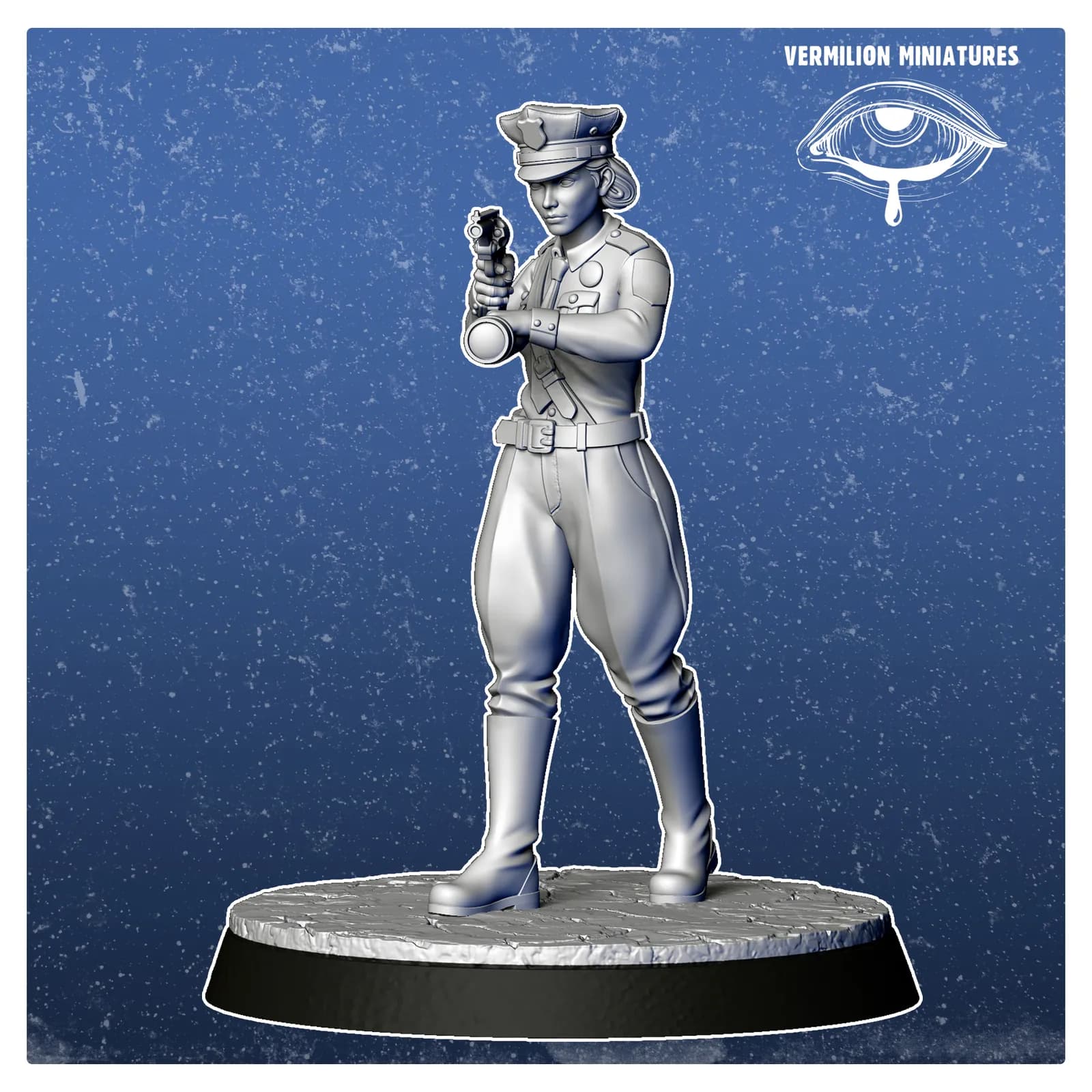 STL - figura de policia estilizada render 2