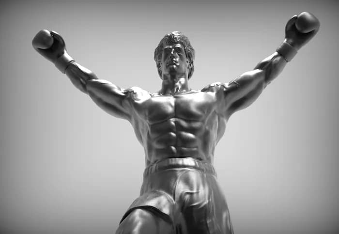 STL - Figura de Rocky Balboa render 2