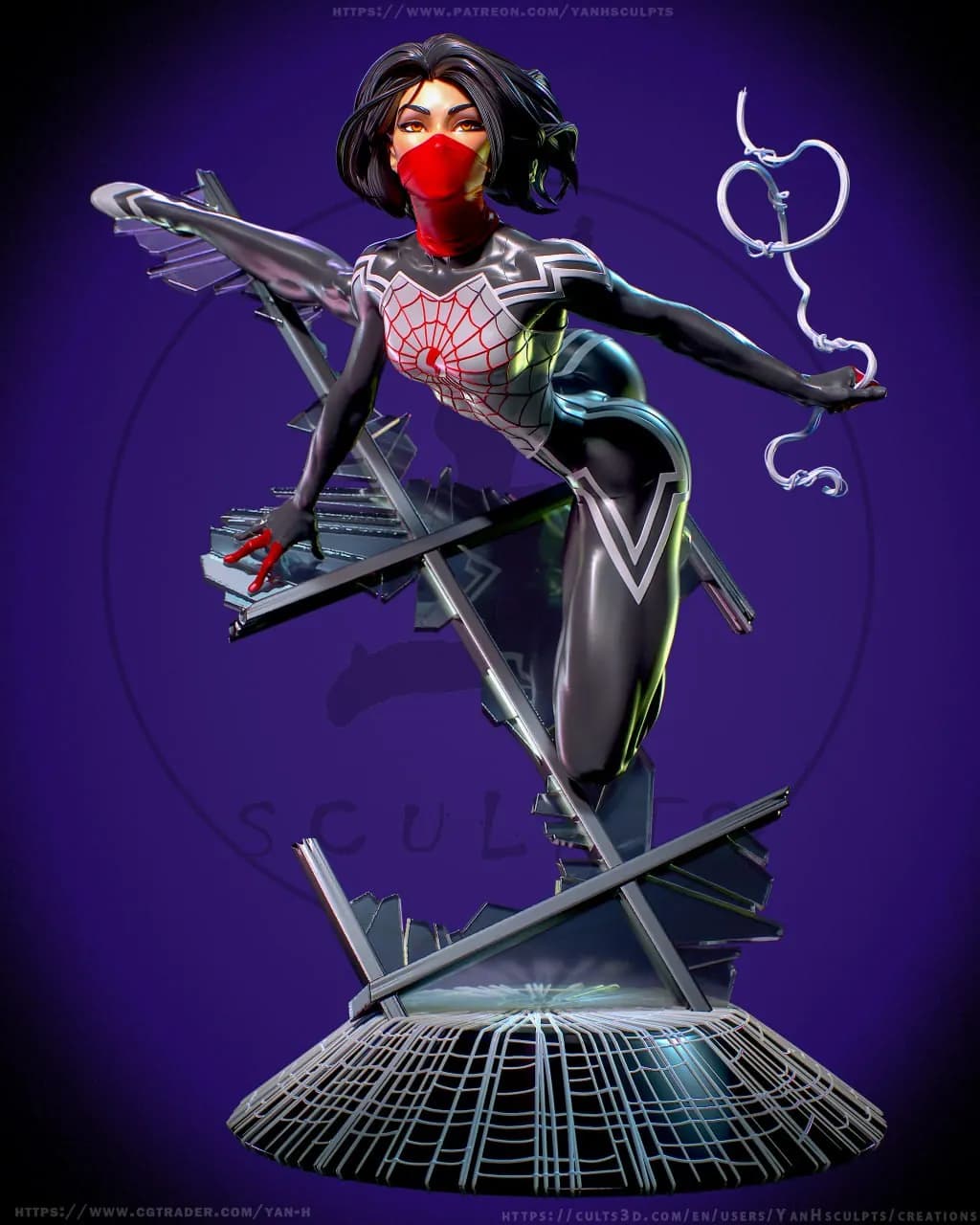 STL - Figura de Seda Marvel 2 render 2