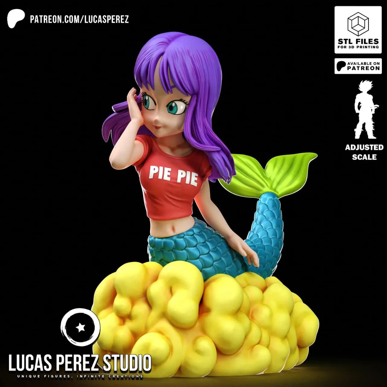 STL - Dragon Ball Chibi Mermaid Figure