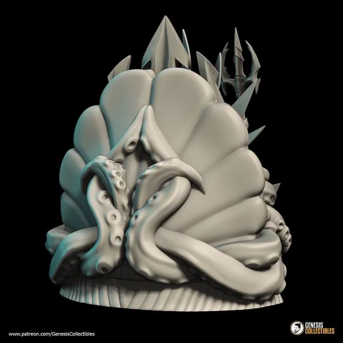 STL - Figura de Sirena Guerrera render 4
