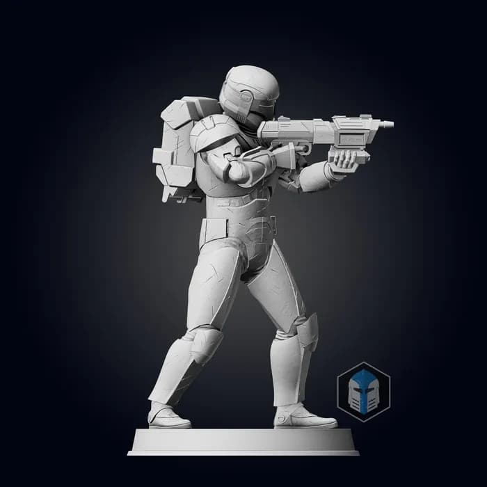 STL - Figura de soldado de asalto Republic Commando render 2