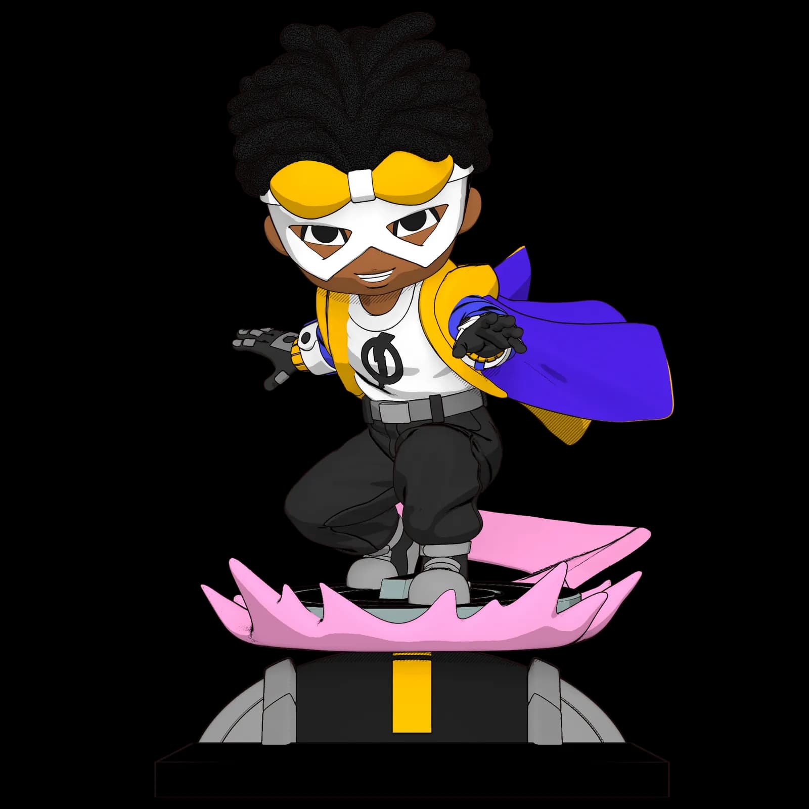 STL - Figura de Static Shock estilo Chibi render 2