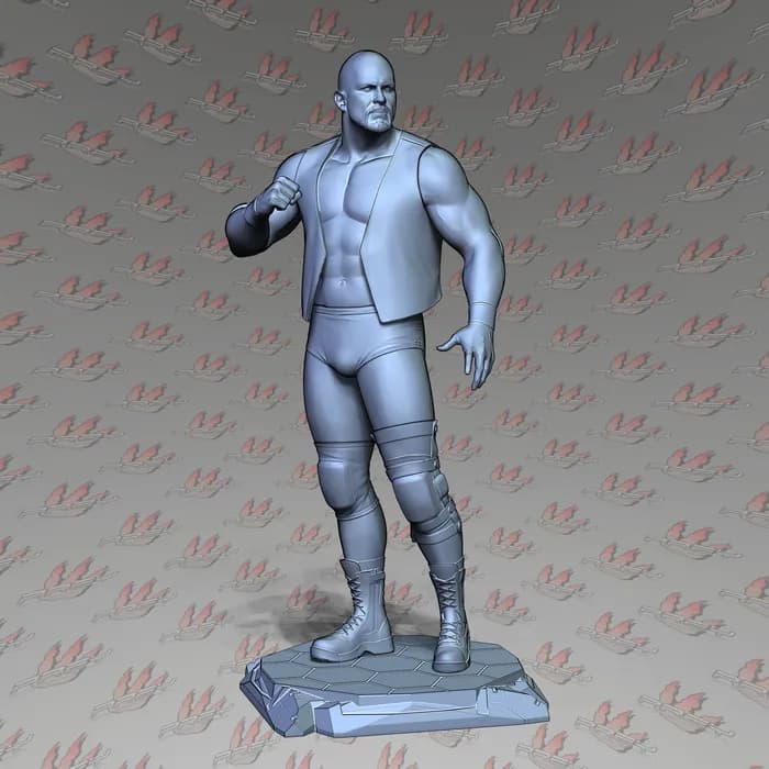 STL - Figura de Stone Cold Steve Austin render 2