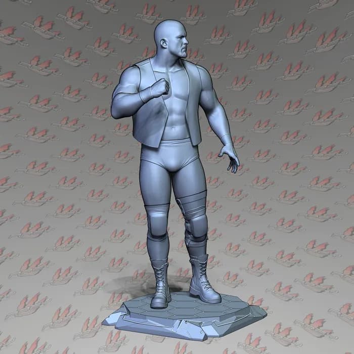 STL - Figura de Stone Cold Steve Austin render 3