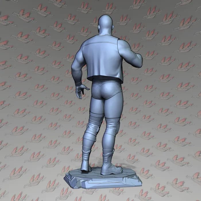 STL - Figura de Stone Cold Steve Austin render 4