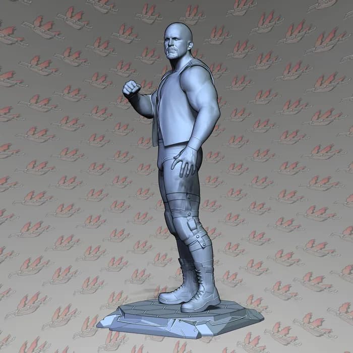 STL - Figura de Stone Cold Steve Austin render 5