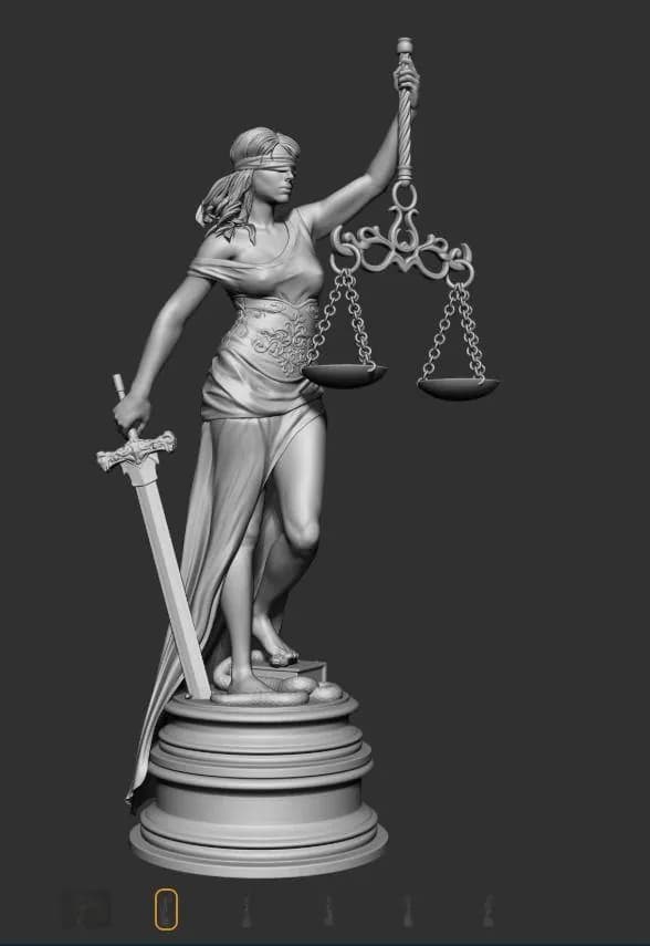 STL - Figura de Temis render 2