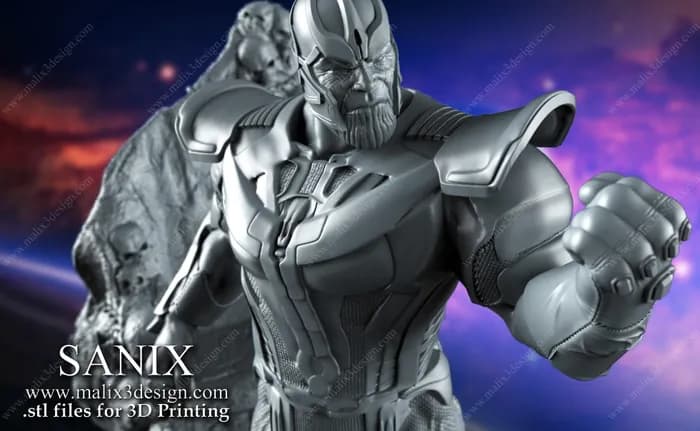 STL - Figura de Thanos con Espada y Guantelete