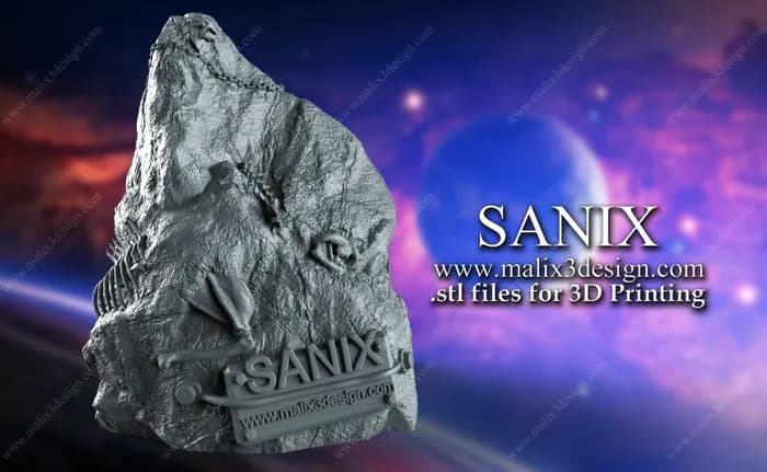 STL - Figura de Thanos con Espada y Guantelete render 4