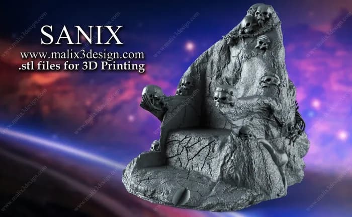 STL - Figura de Thanos con Espada y Guantelete render 5