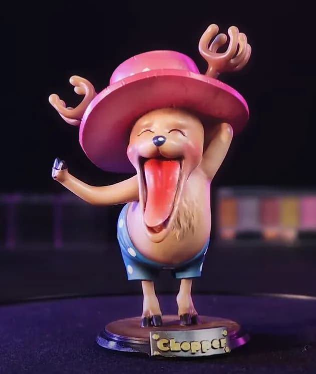 STL - Figura de Tony Tony Chopper en pose cómica render 1
