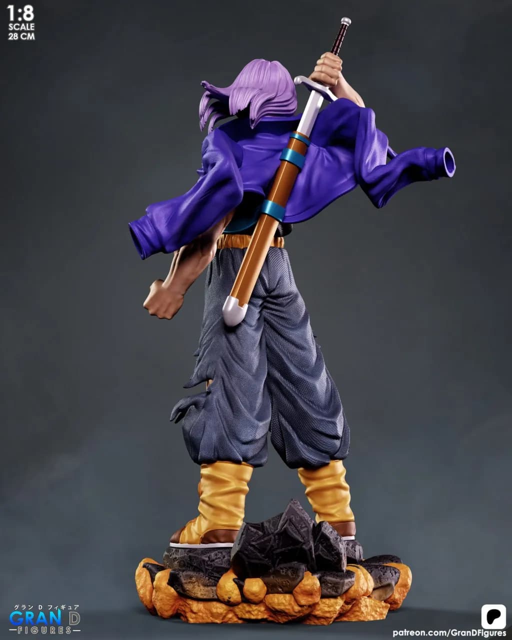 STL - Figura de Trunks de Dragon Ball Z render 3