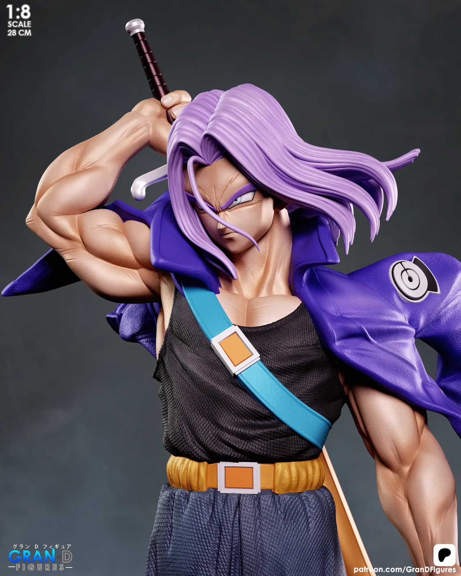 STL - Figura de Trunks de Dragon Ball Z render 5