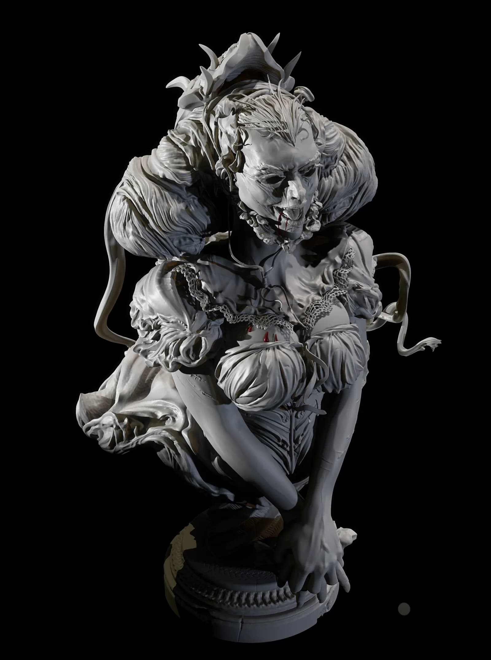 STL - Figura de Vampiresa de Estilo Gótico render 3