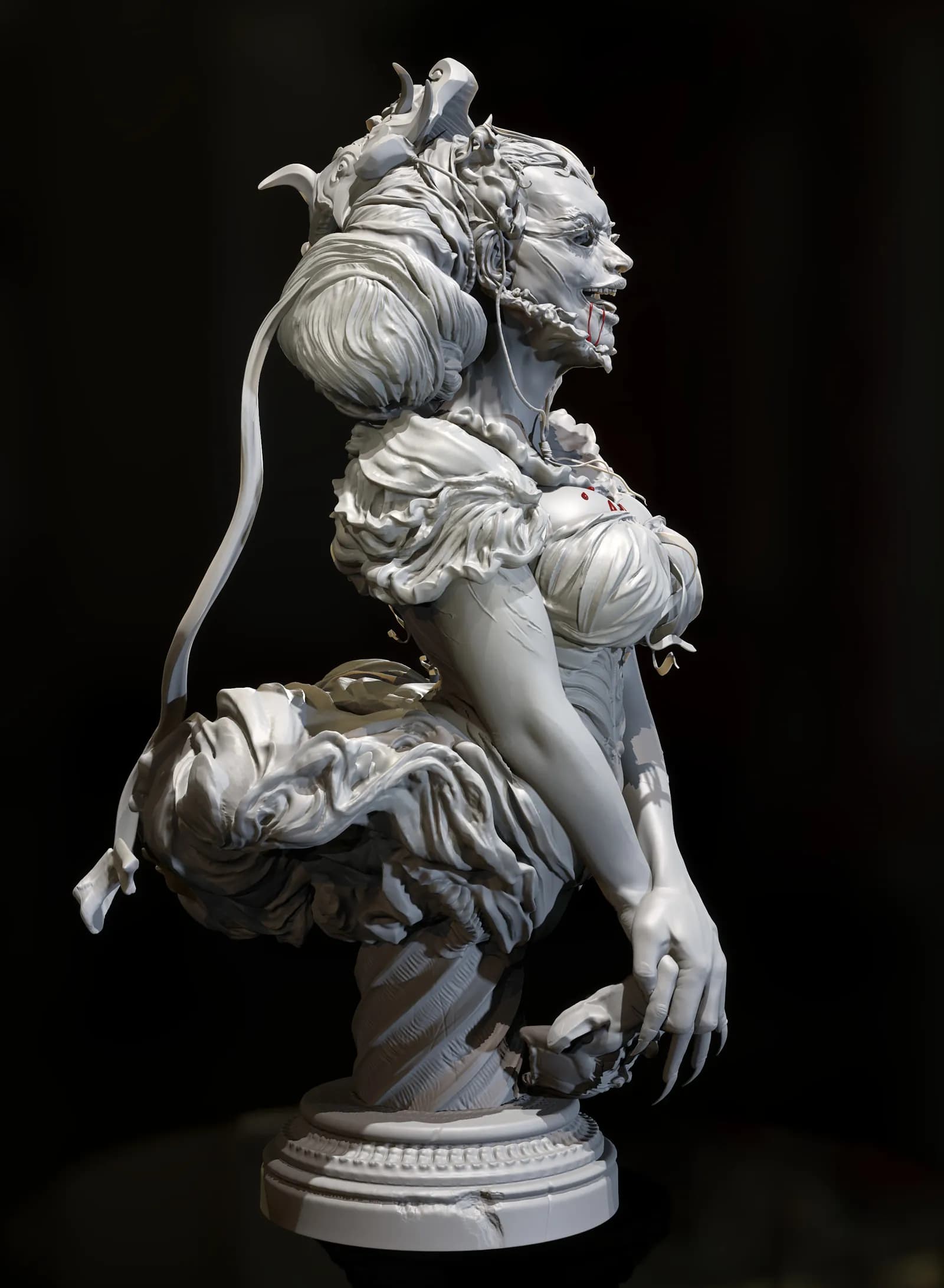 STL - Figura de Vampiresa de Estilo Gótico render 4