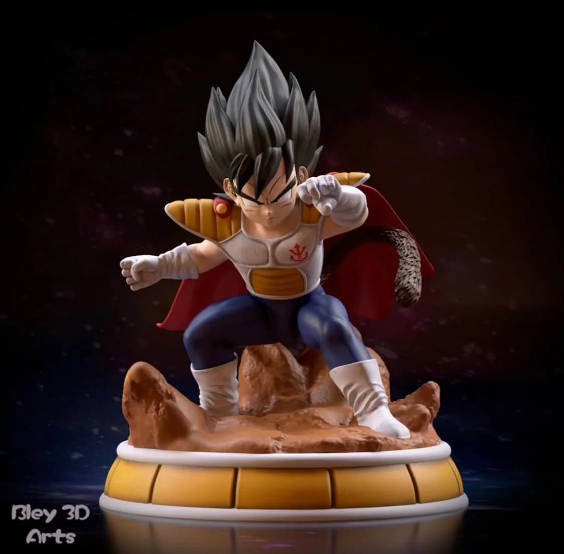 STL - Figura de Vegeta niño estilo anime render 1