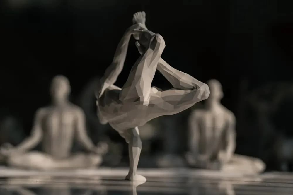 STL - Figura de yogui en postura de equilibrio render 2
