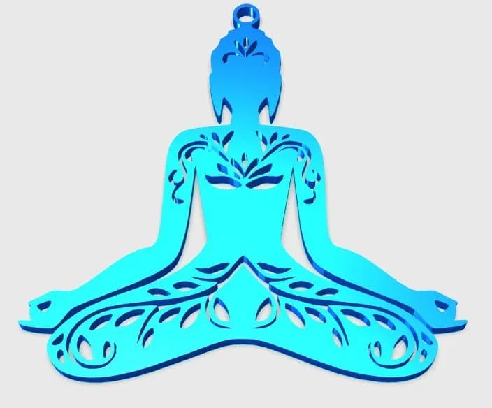 STL - Figura decorativa de Buda meditando render 1