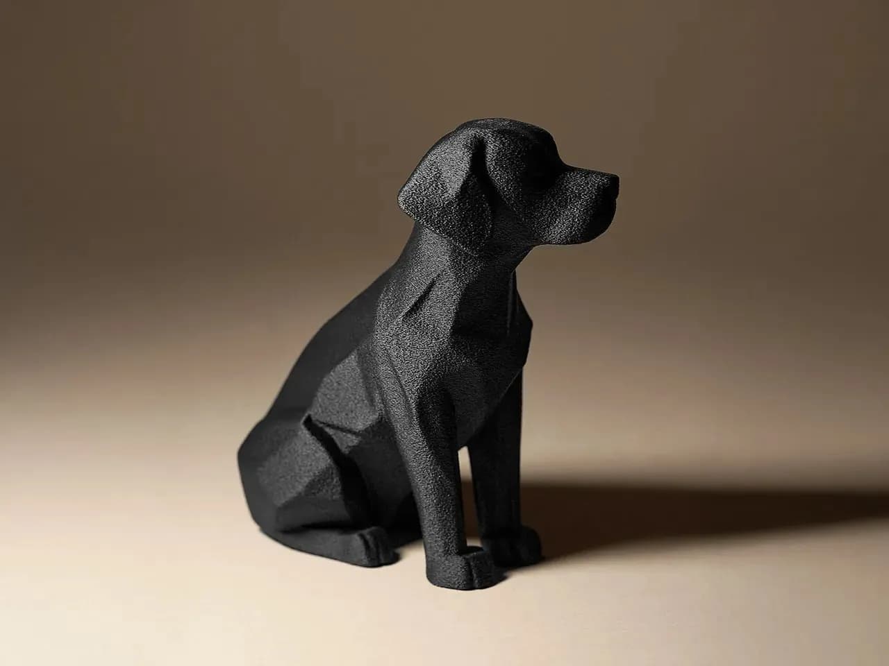 STL - Figura Decorativa de Labrador Negro render 1