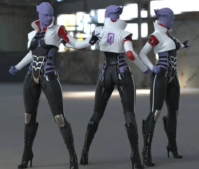 STL - Sci fi Female Figure