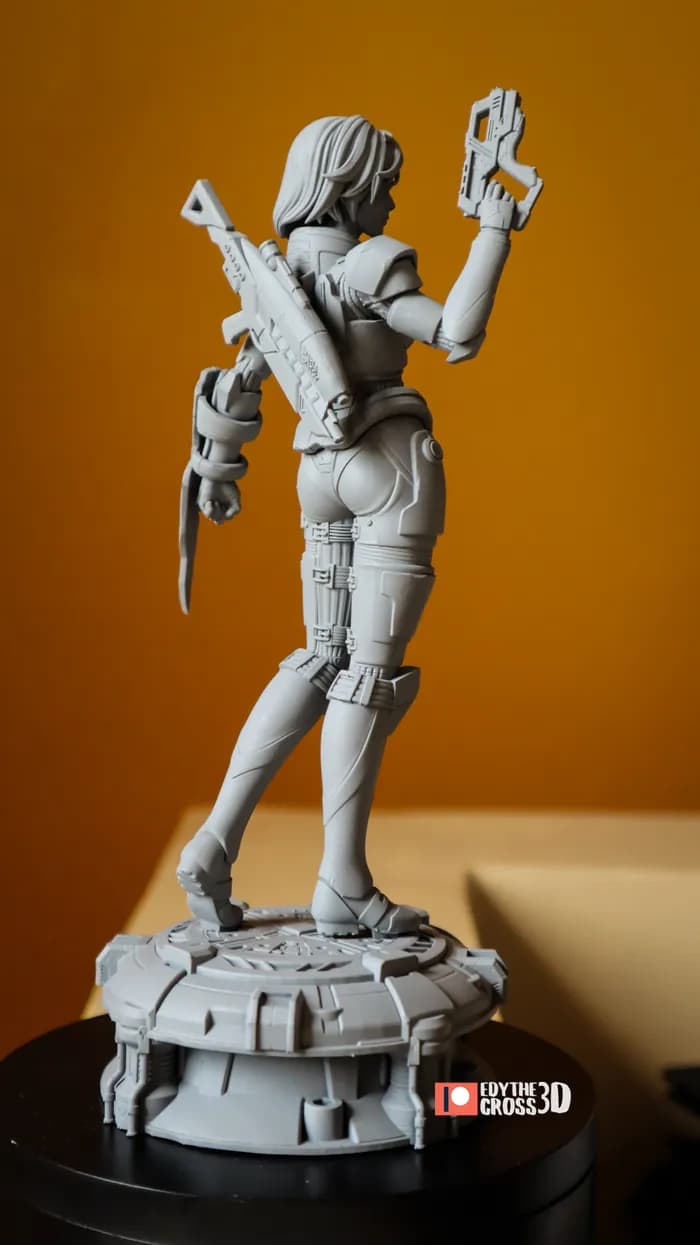 STL - Figura femenina de Shepard (Mass Effect) render 3