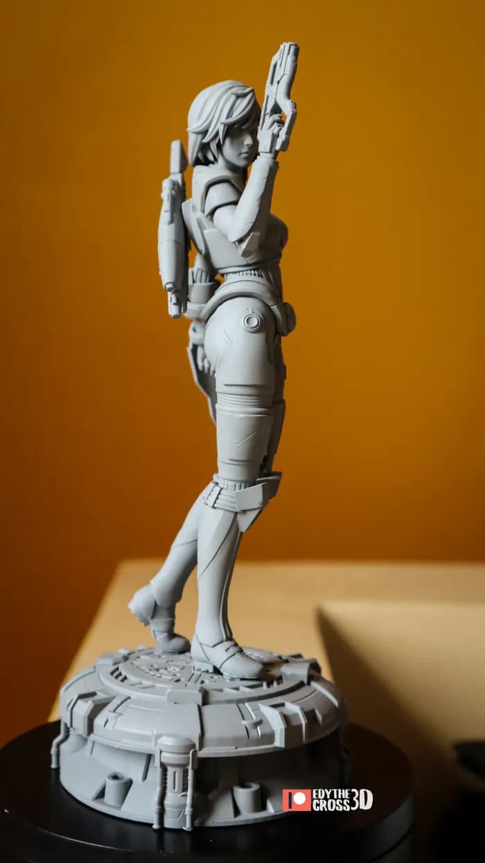 STL - Figura femenina de Shepard (Mass Effect) render 4